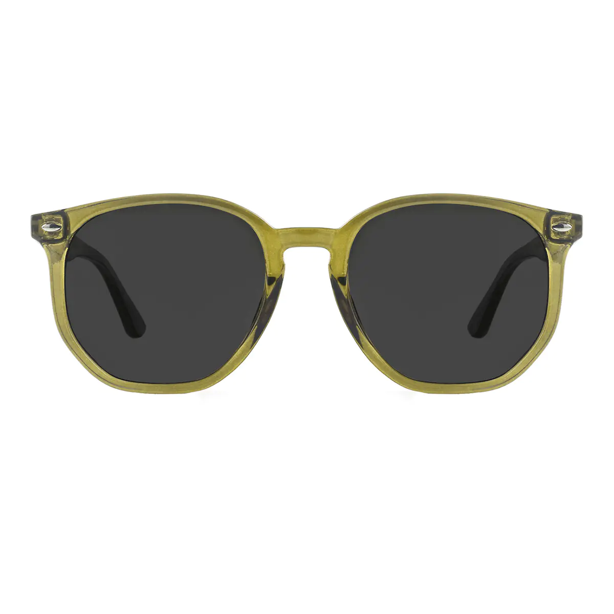Square Transparent Brown Sunglasses