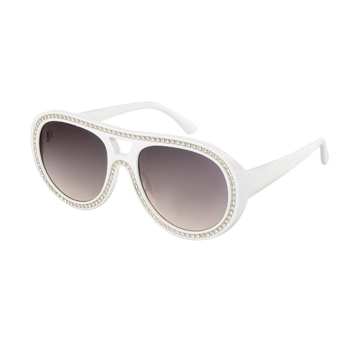 Stylish WHITE ADVITAR SUNGLASSES! Amazon.com: VANLINKER White Cool Wrap Around Sunglasses for  main image 4