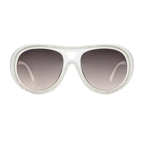 Aviator White Sunglasses