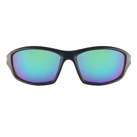 Rectangle Black/Blue Sunglasses