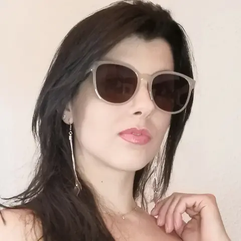 Square Transparent Yellow Sunglasses