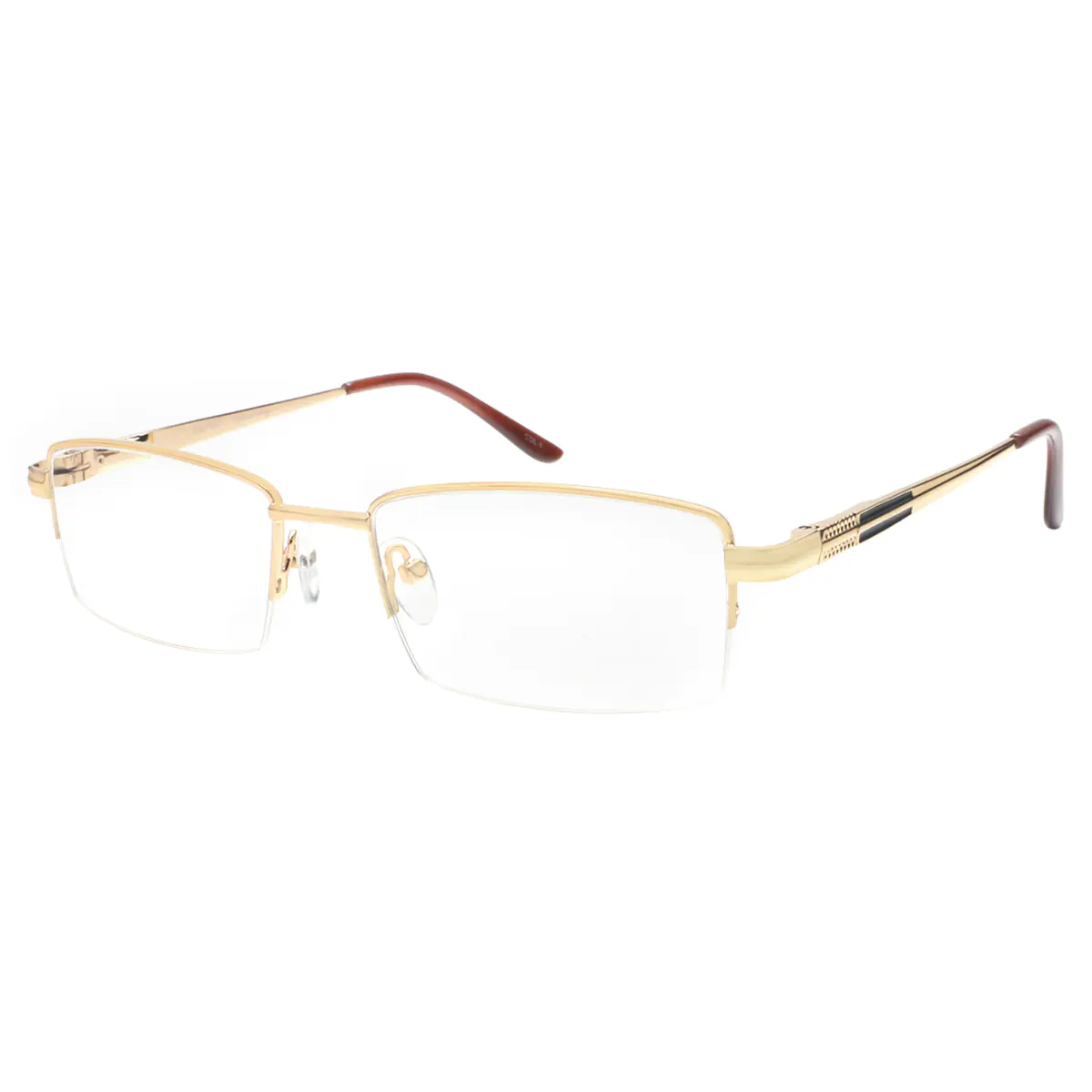 Rectangle Gold Eyeglasses