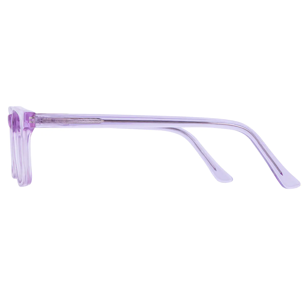 Rectangle Transparent Purple Eyeglasses