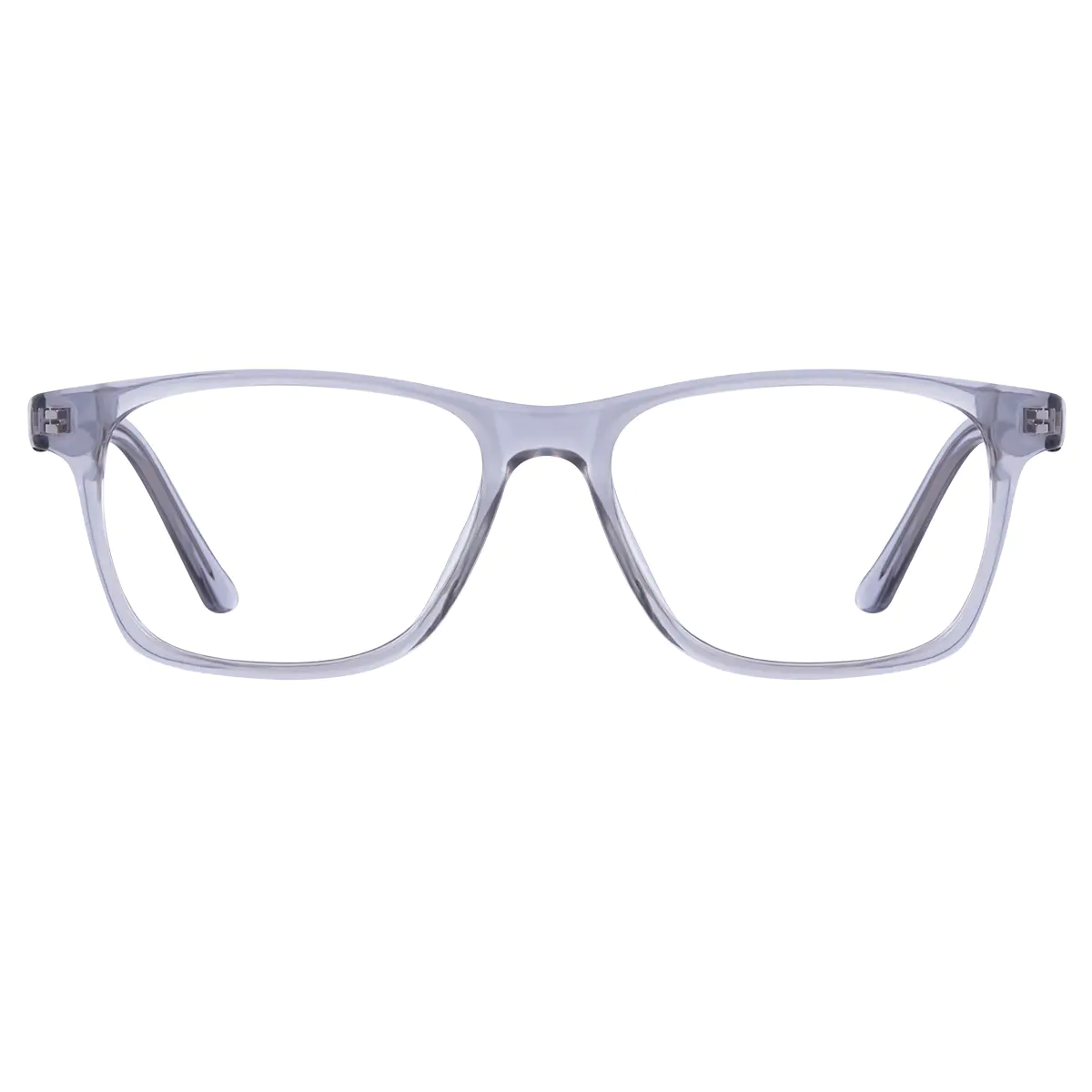 Rectangle Transparent Gray Eyeglasses