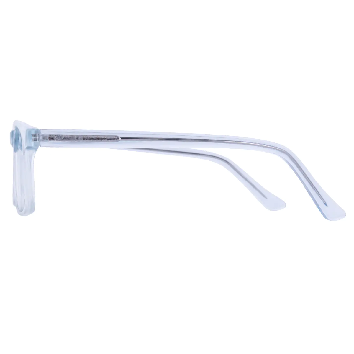 Rectangle Transparent Blue Eyeglasses
