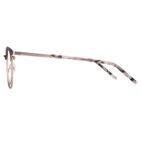 Browline Black Gold Eyeglasses