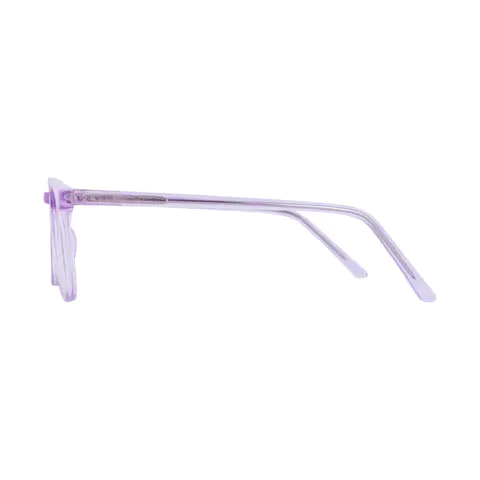Round Transparent Purple Eyeglasses