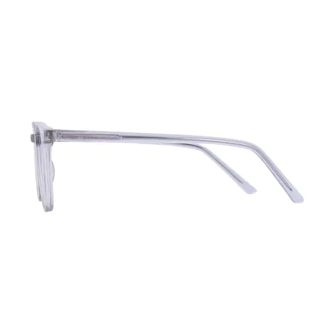 Round Transparent Gray Eyeglasses