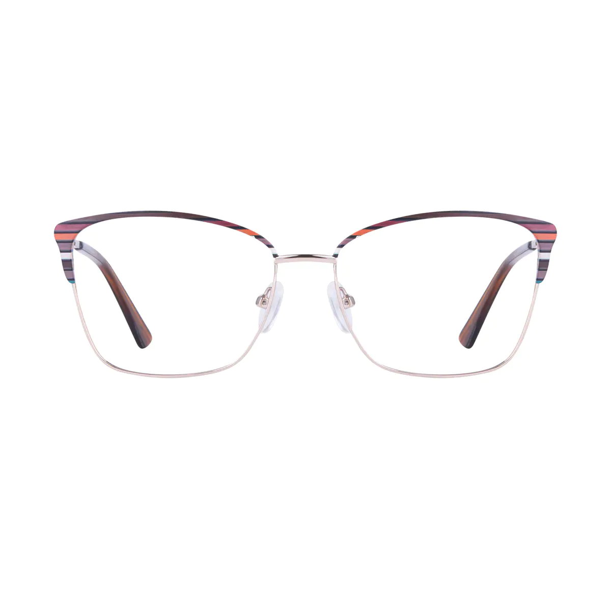 Cat-eye Brown/Gold Eyeglasses