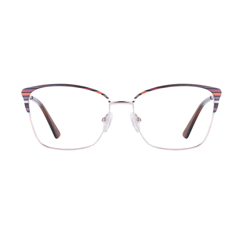 Browline Brown/Gold Eyeglasses