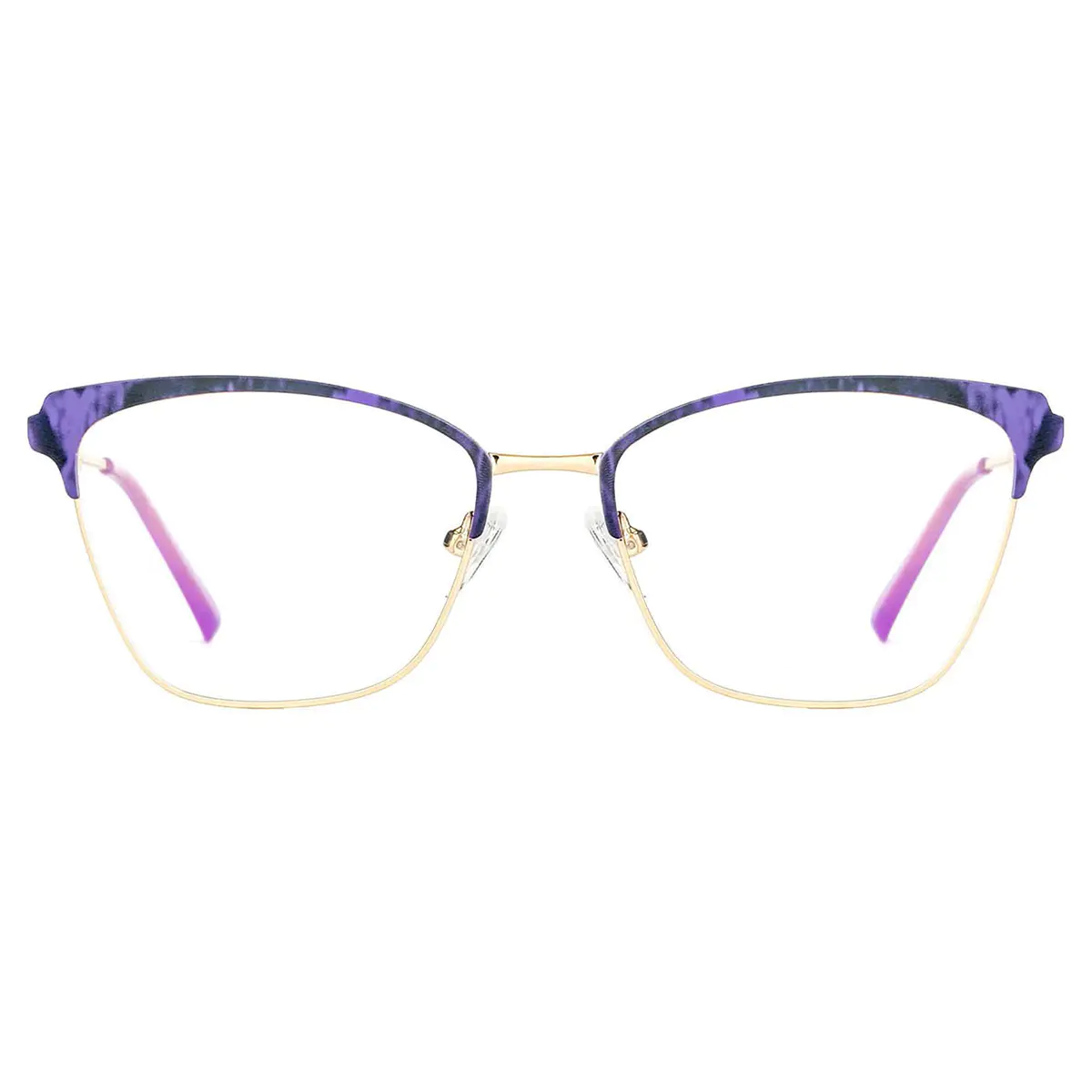 Square Purple/Gold Eyeglasses