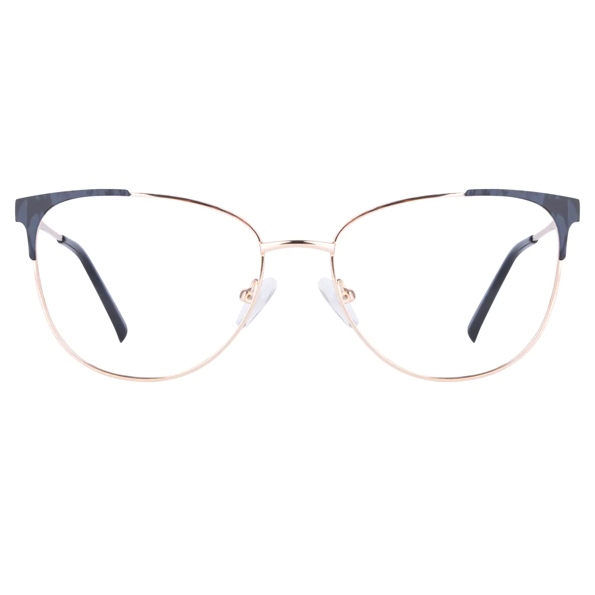 Browline Black Gold Eyeglasses