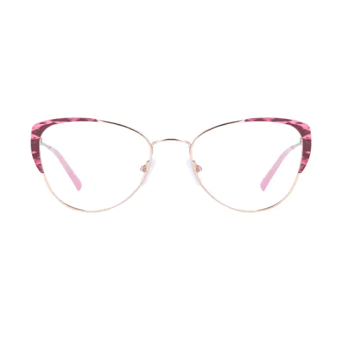Browline Gradient Pink Eyeglasses