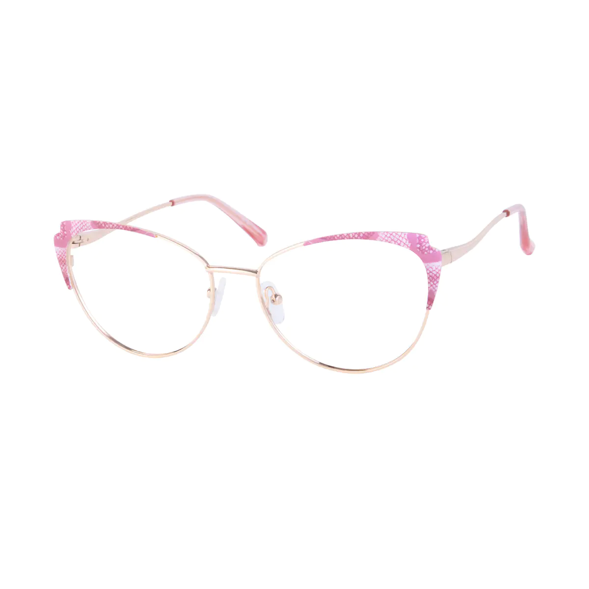 Browline Pink Eyeglasses