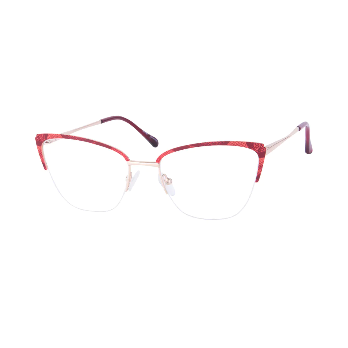 Browline Gradient Red Eyeglasses