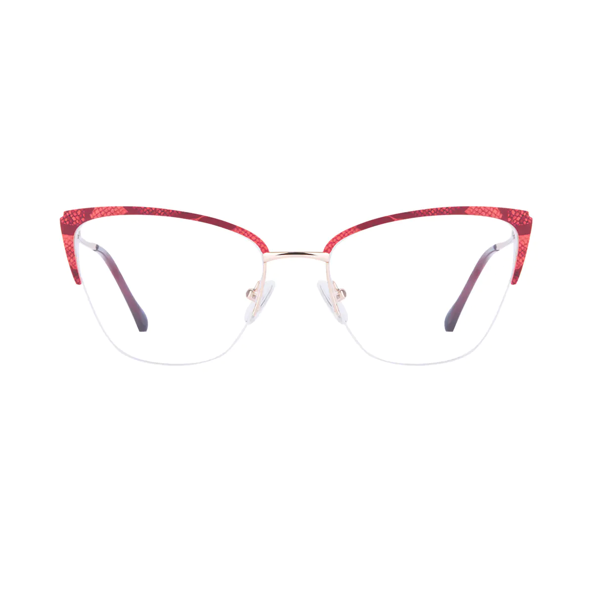 Browline Gradient Red Eyeglasses