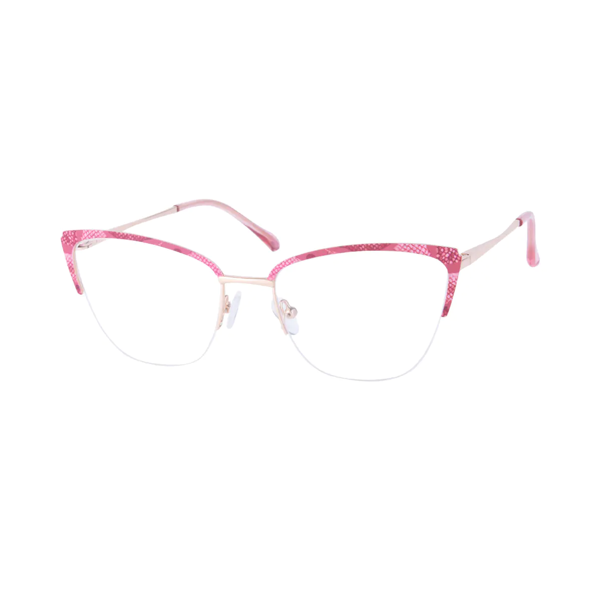Browline Gradient Pink Eyeglasses