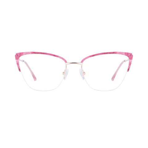 Browline Gradient Pink Eyeglasses