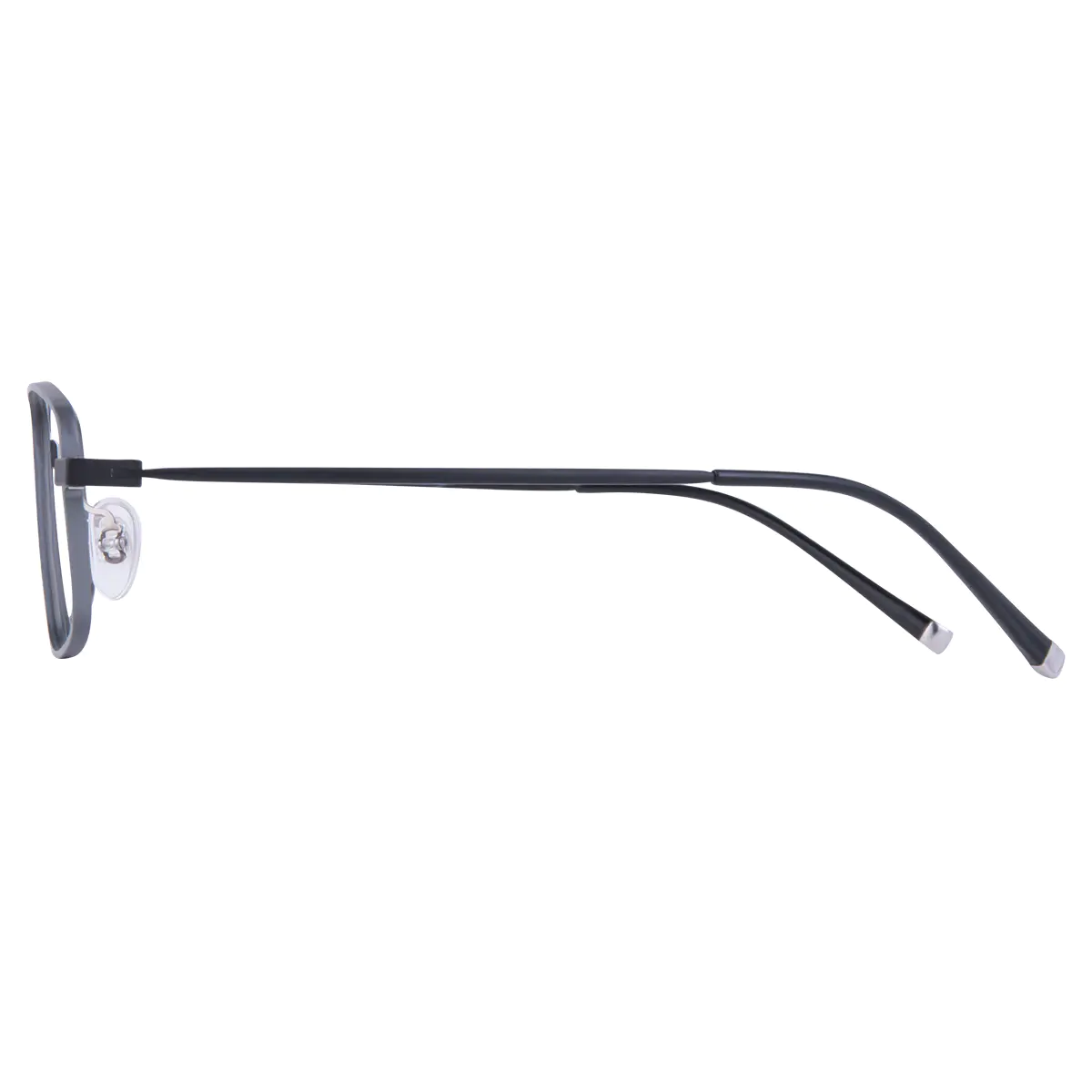 Rectangle Grey Eyeglasses