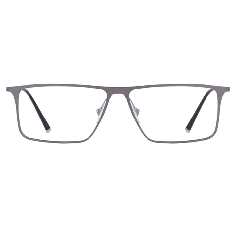 Rectangle Grey Eyeglasses