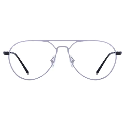 Aviator Silver Eyeglasses