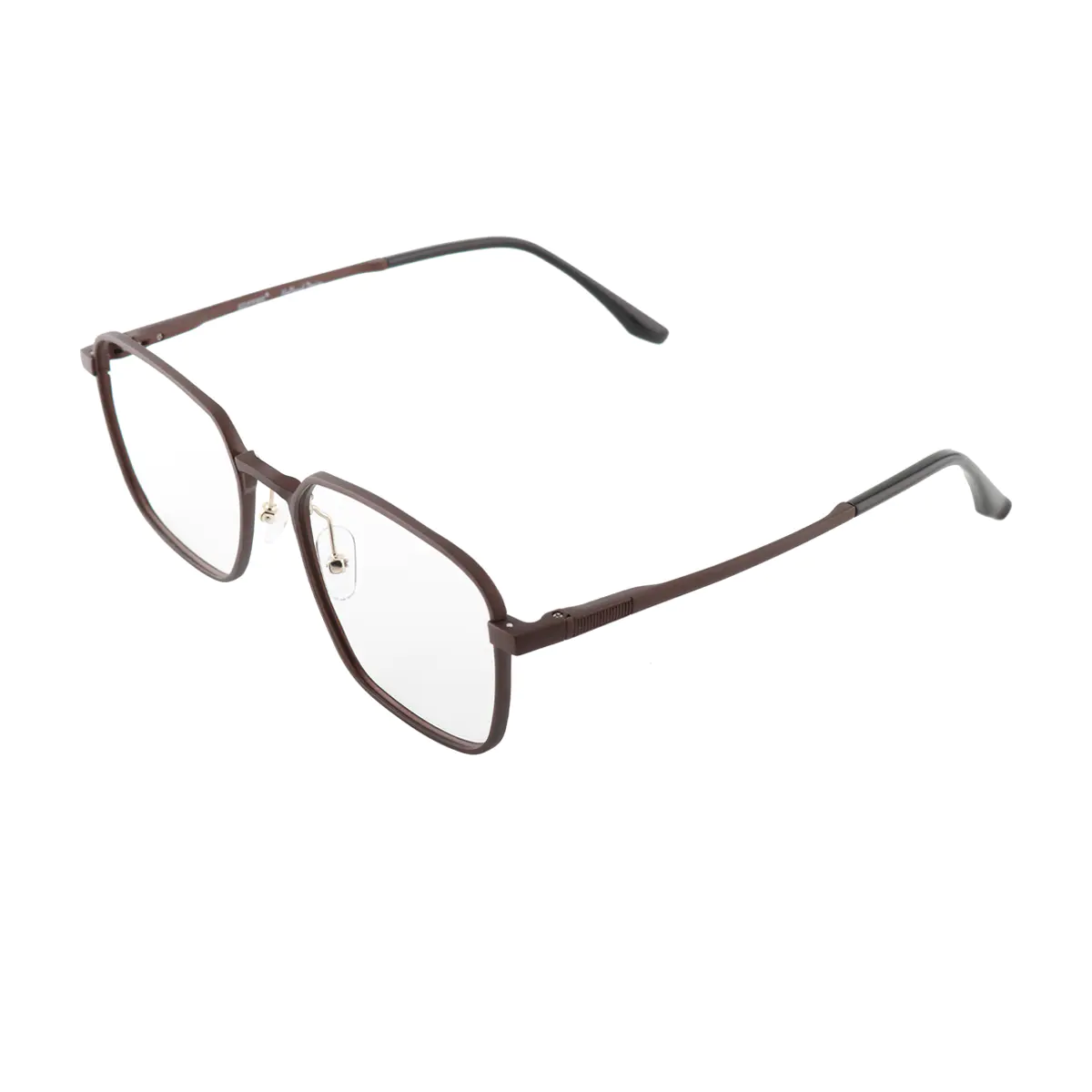Rectangle Brown Eyeglasses
