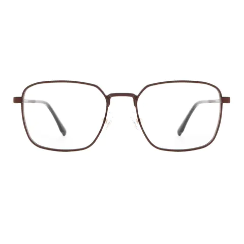 Rectangle Brown Eyeglasses