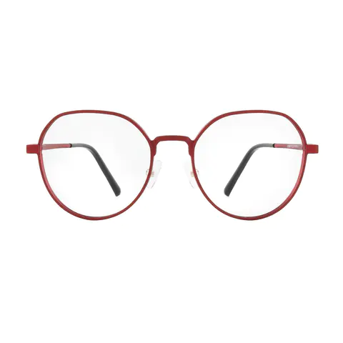 Geometric Red Eyeglasses