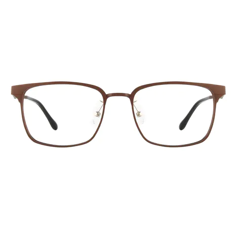 Rectangle Brown Eyeglasses