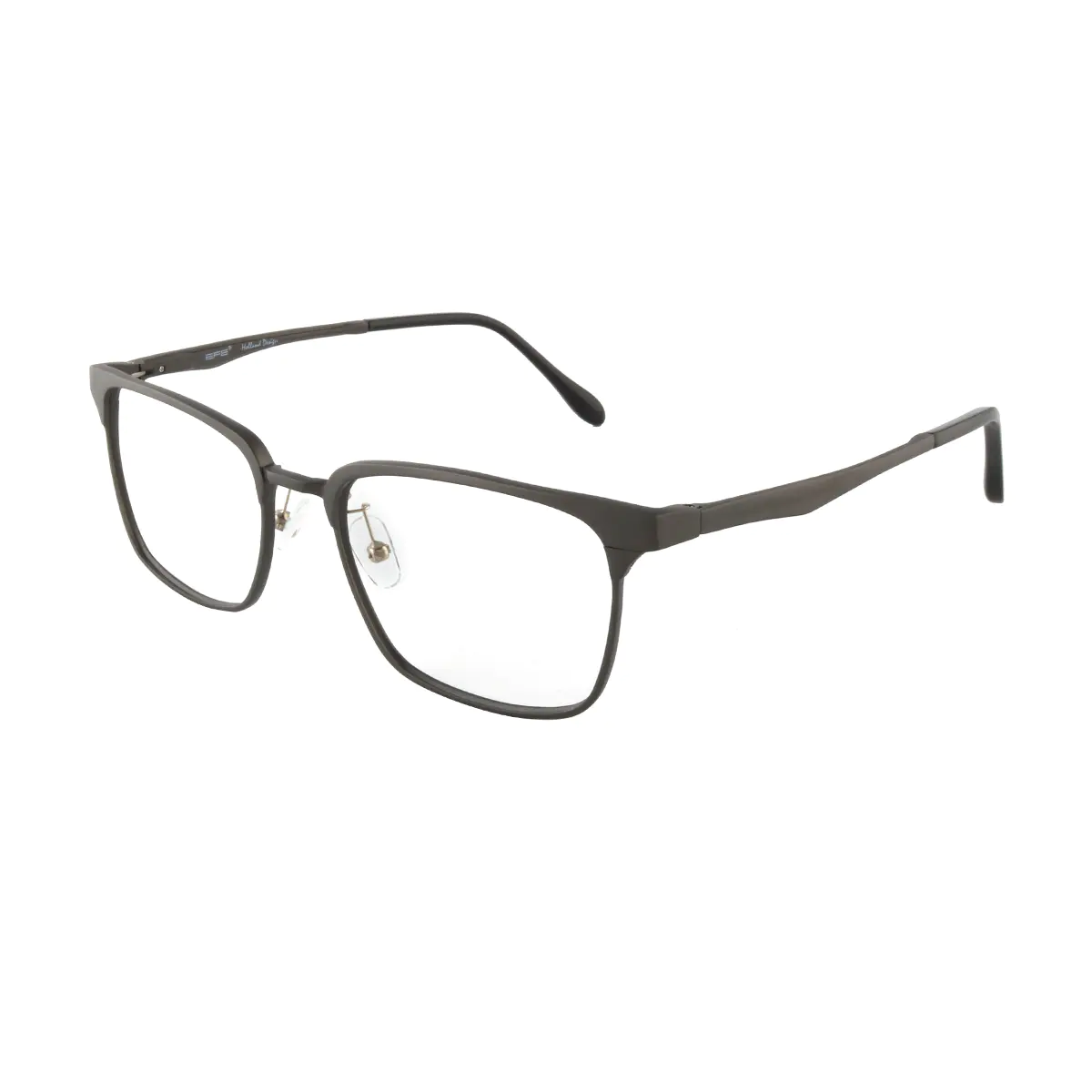Rectangle Matte Black Eyeglasses