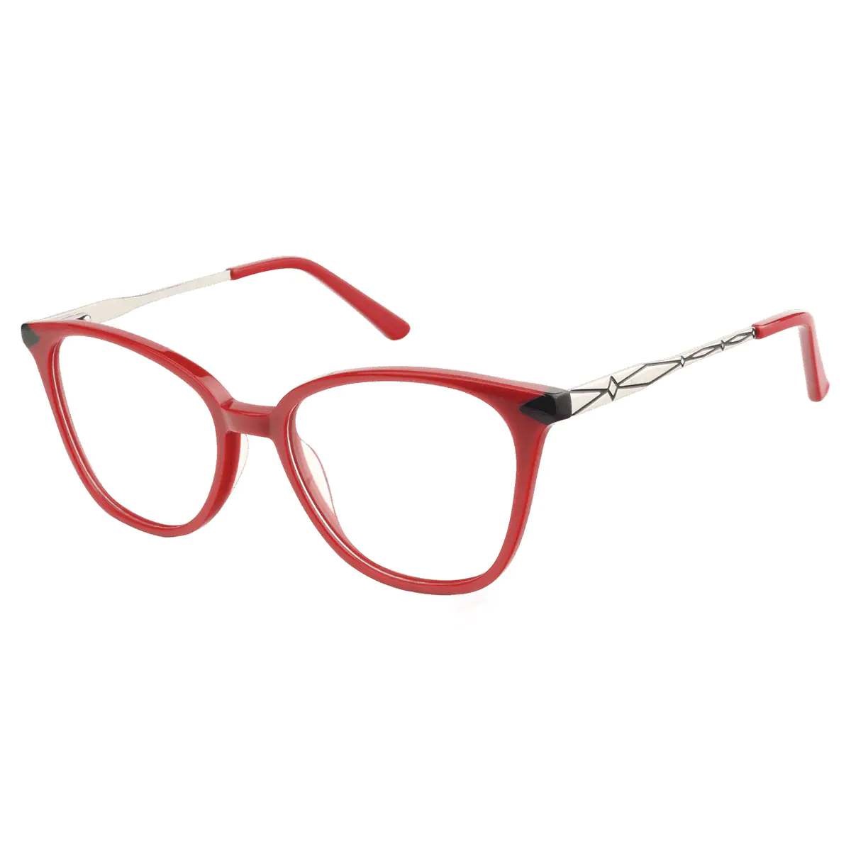 Square Red Eyeglasses