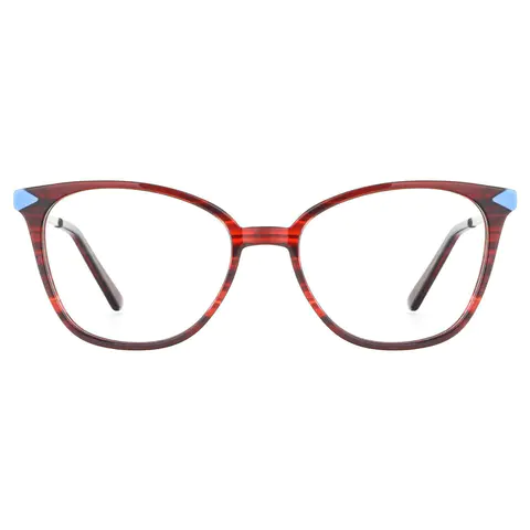 Square Striped Eyeglasses