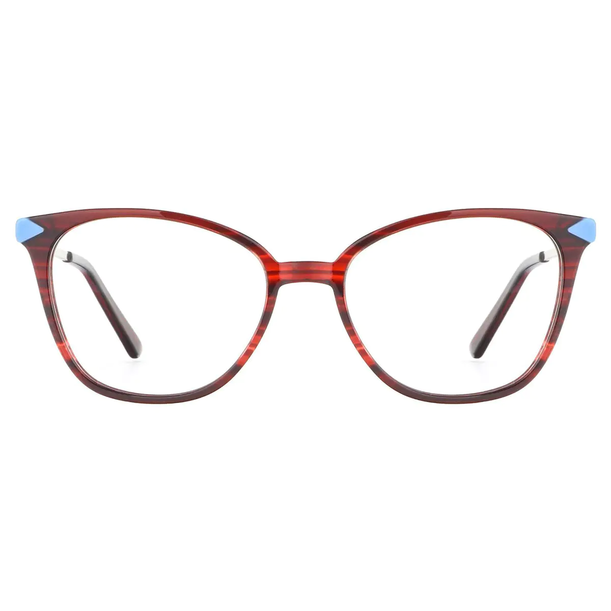 Square Striped Eyeglasses
