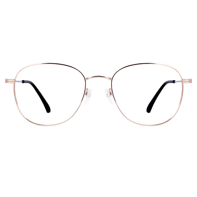 Round Rose Gold Eyeglasses