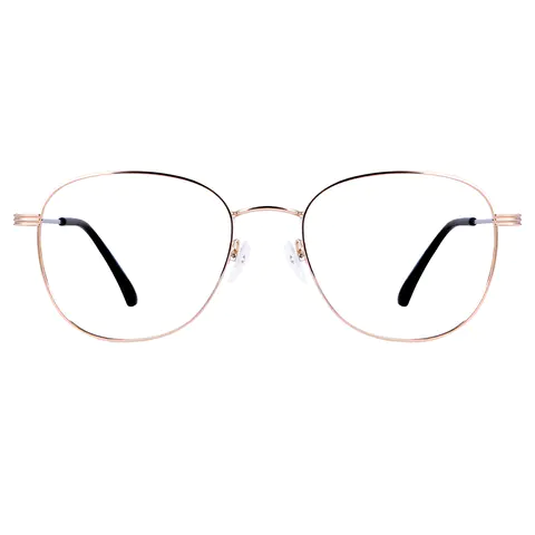 Round Rose Gold Eyeglasses