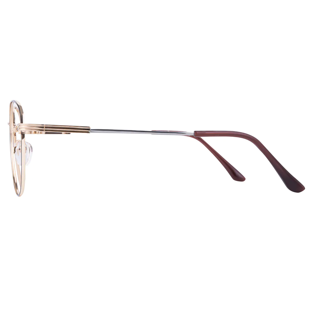 Round Black Gold Eyeglasses
