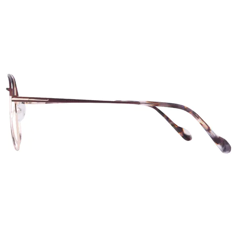Aviator Brown/Gold Eyeglasses