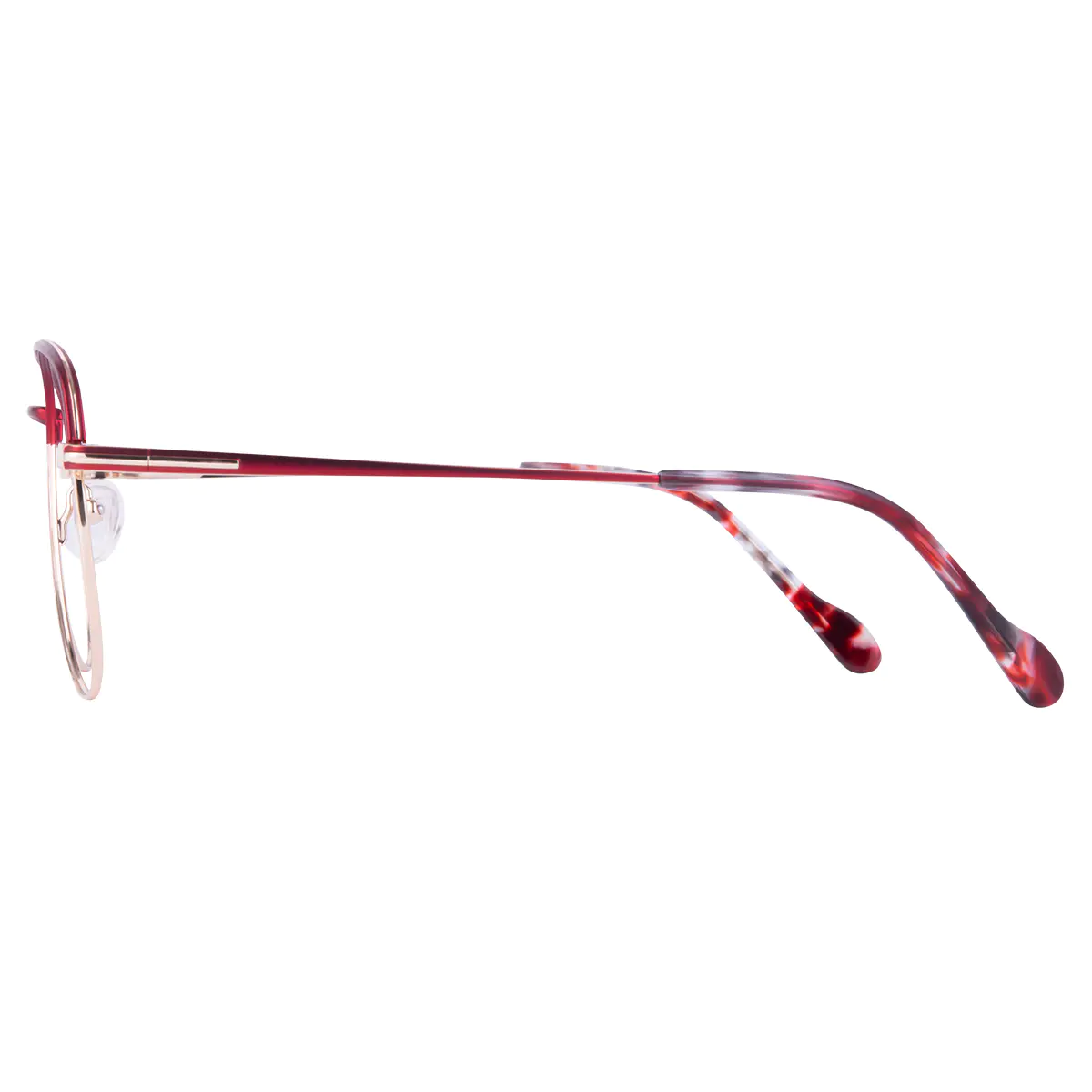 Aviator Red/Gold Eyeglasses