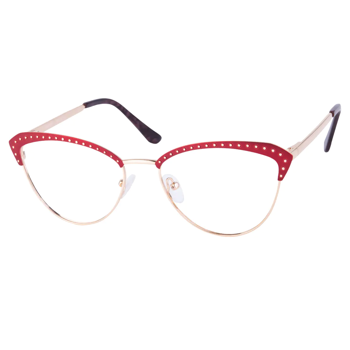 Browline Red Eyeglasses