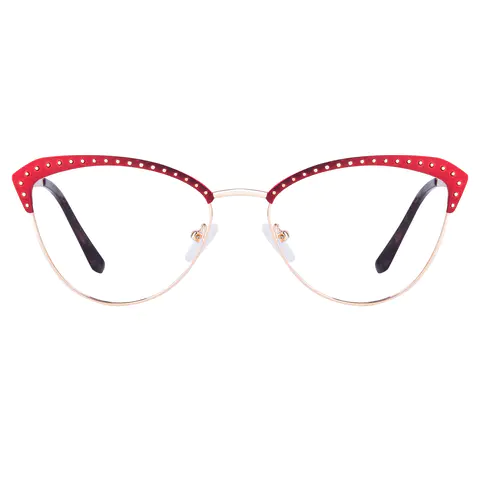 Browline Red Eyeglasses
