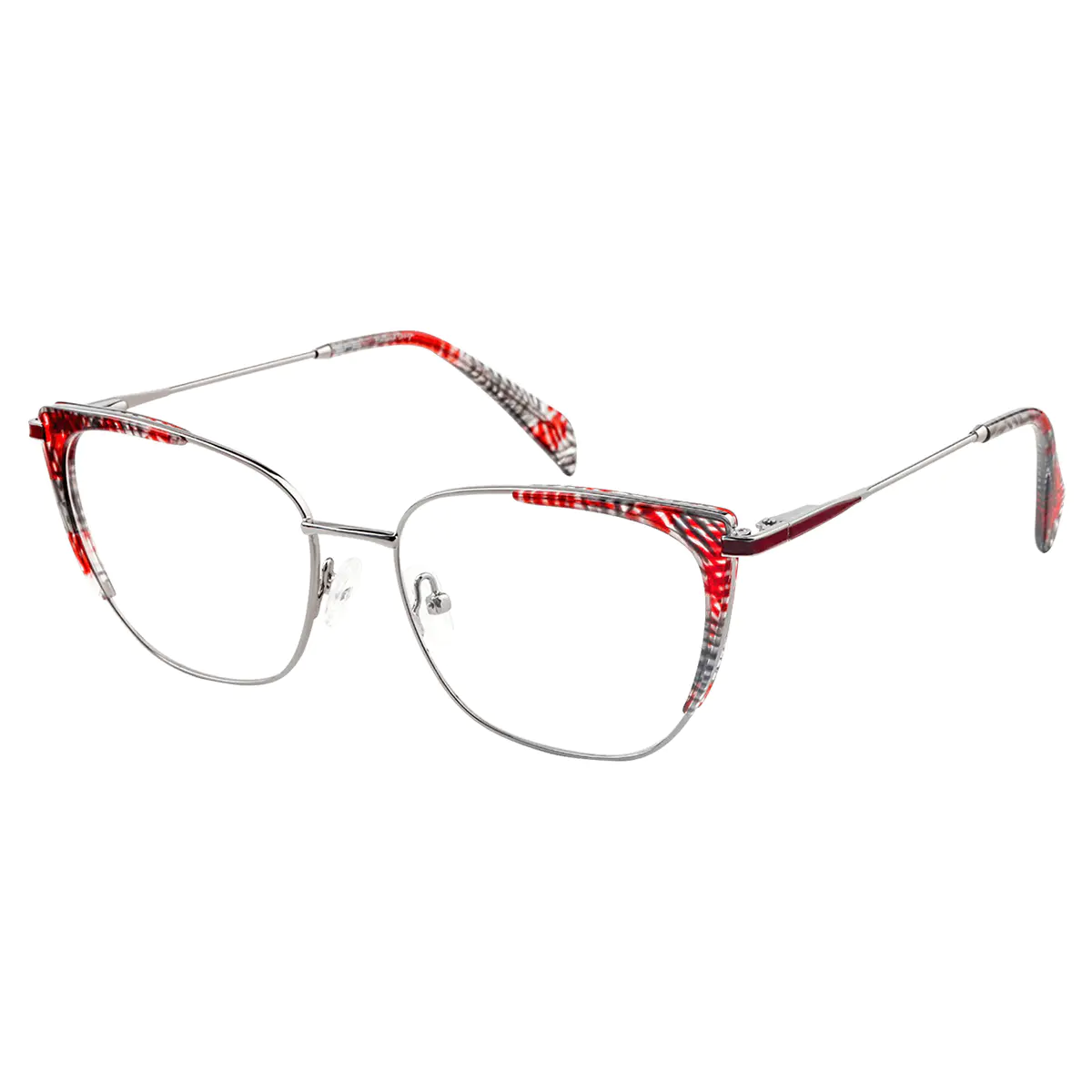 Square Ruby Tortoiseshell Eyeglasses