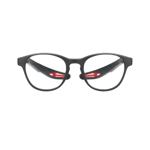 Oval Black/Red Eyeglasses