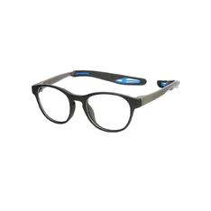 Oval Black/Blue Eyeglasses