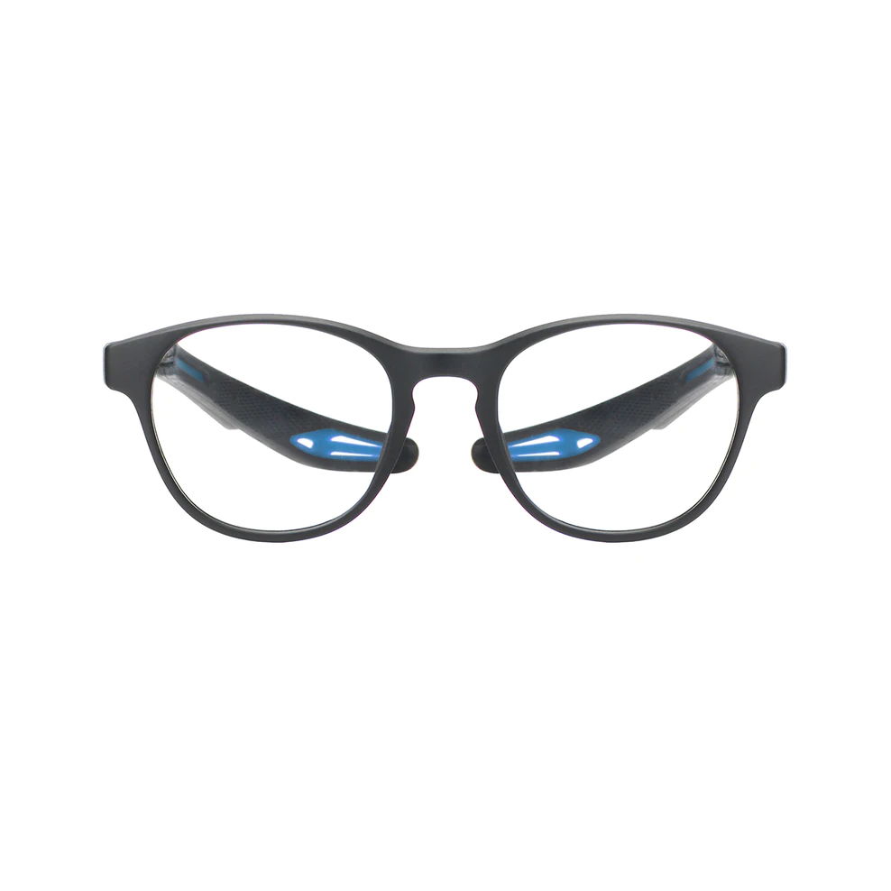 Oval Black/Blue Eyeglasses