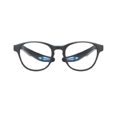 Oval Black/Blue Eyeglasses