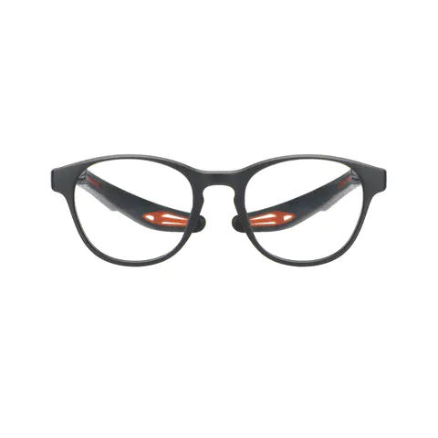 Oval Black/Orange Eyeglasses