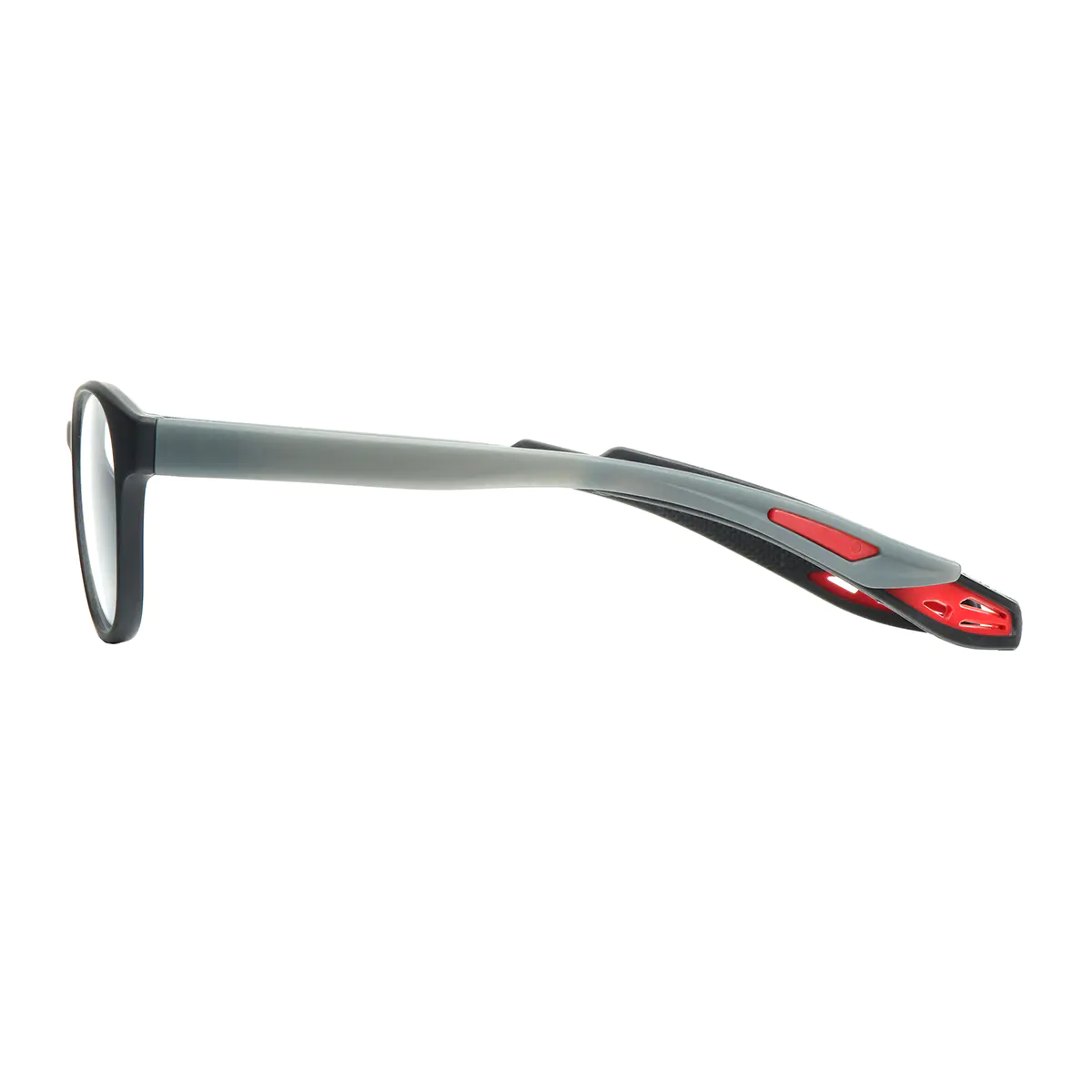 Oval Black/Orange Eyeglasses