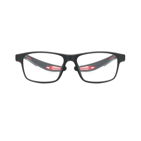 Rectangle Black/Red Eyeglasses
