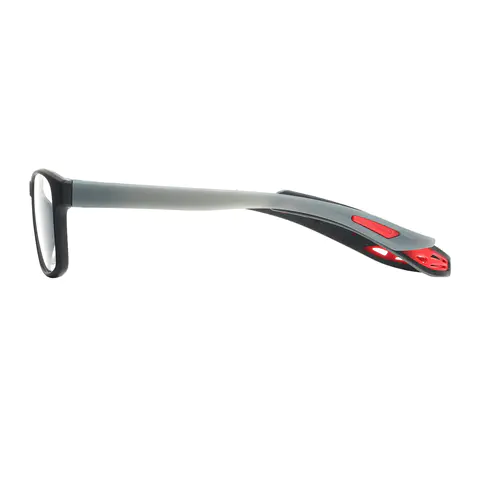 Rectangle Black/Red Eyeglasses