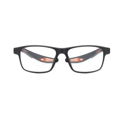 Rectangle Black/Orange Eyeglasses